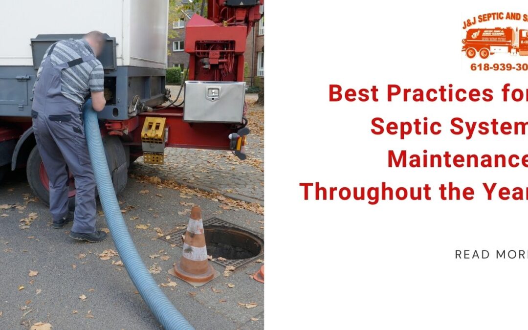A worker opening a septic tank along the blog title and a ‘Read More’ button.